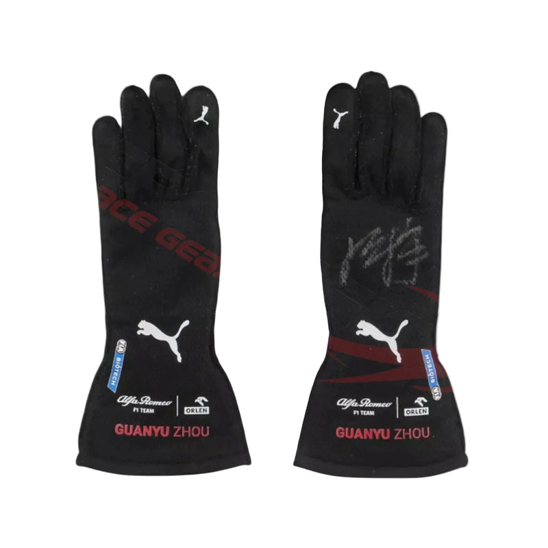 2022 Zhou Guanyu F1 Race Gloves Singapore GP