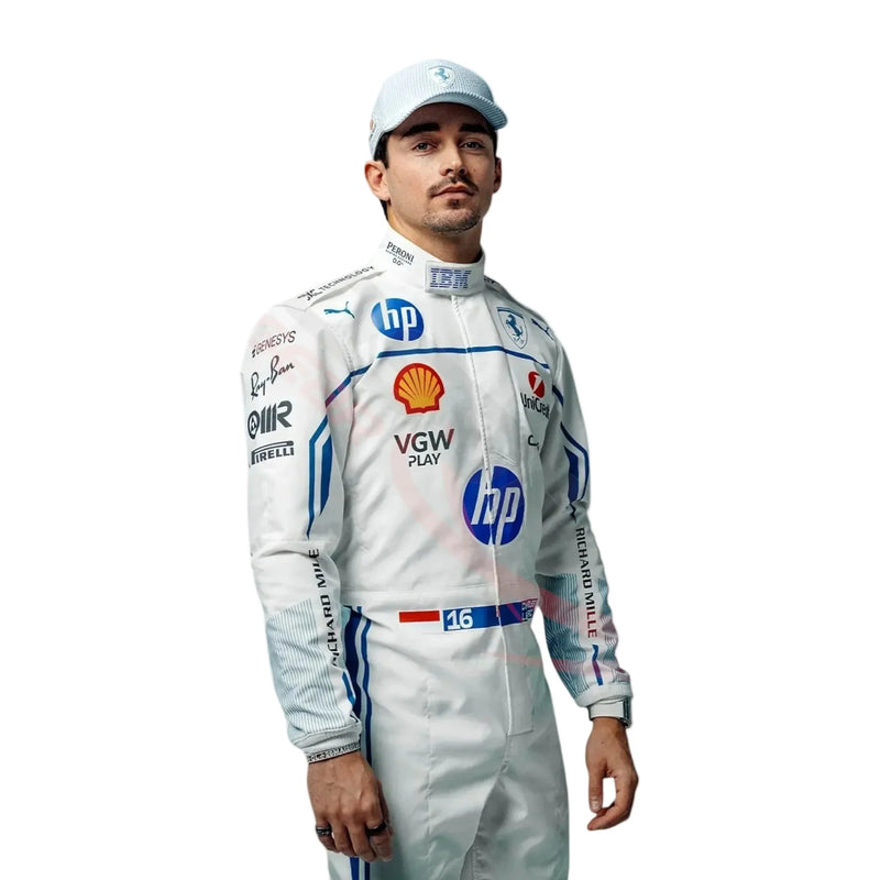 2025 Charles Leclerc Scuderia Ferrari Hp Monaco GP Race Suit