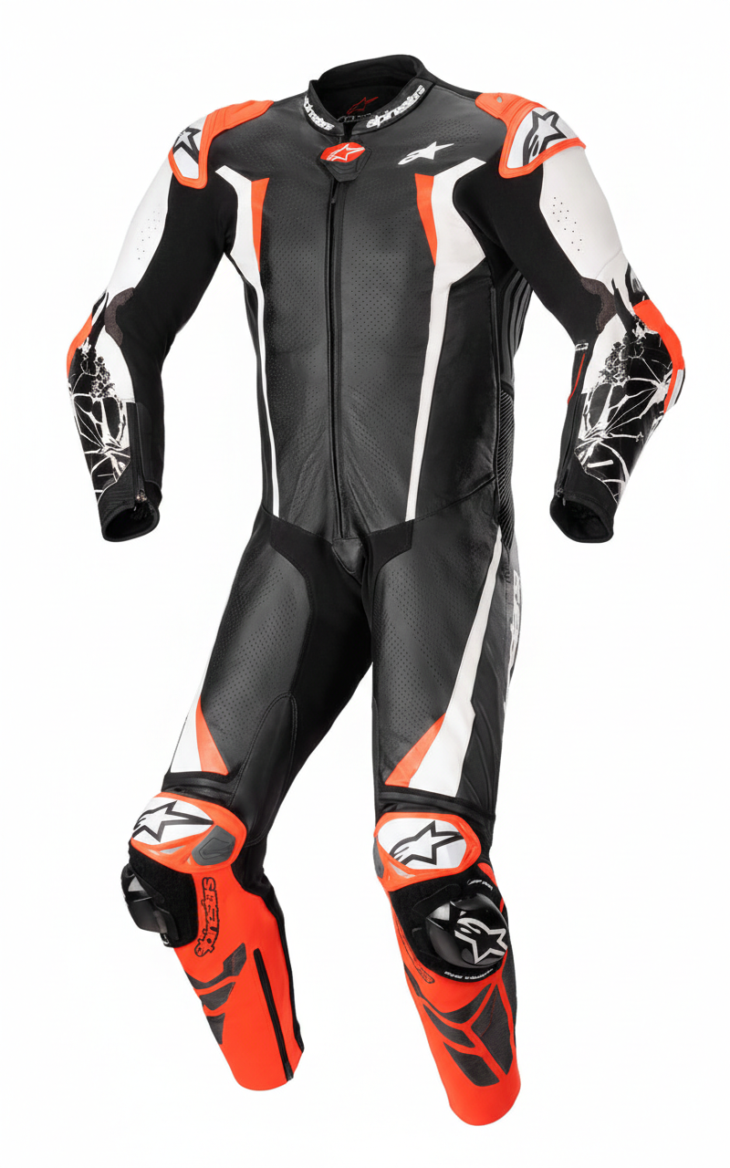 Alpinestars MotoGP Men Motorbike Racing Suit – Top Grain Cowhide Leather (Design 4)