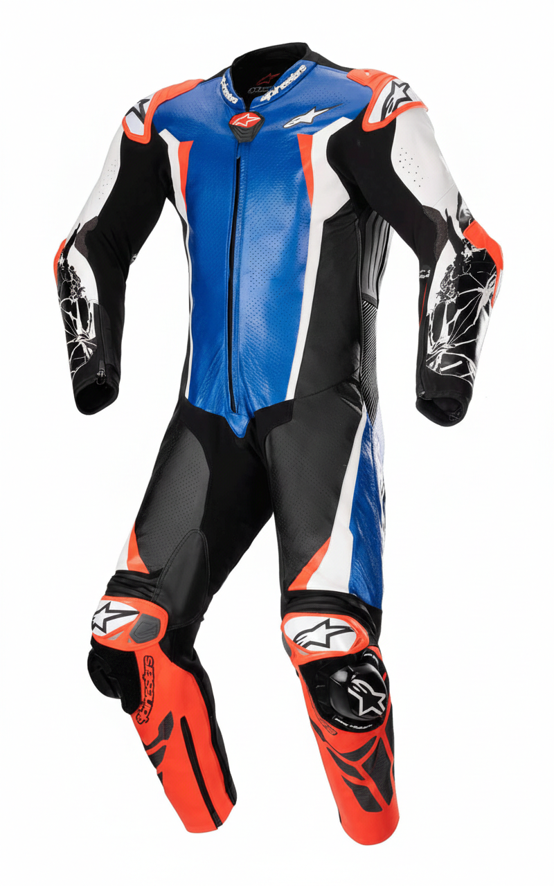 Alpinestars MotoGP Men Motorbike Racing Suit – Top Grain Cowhide Leather (Design 3)