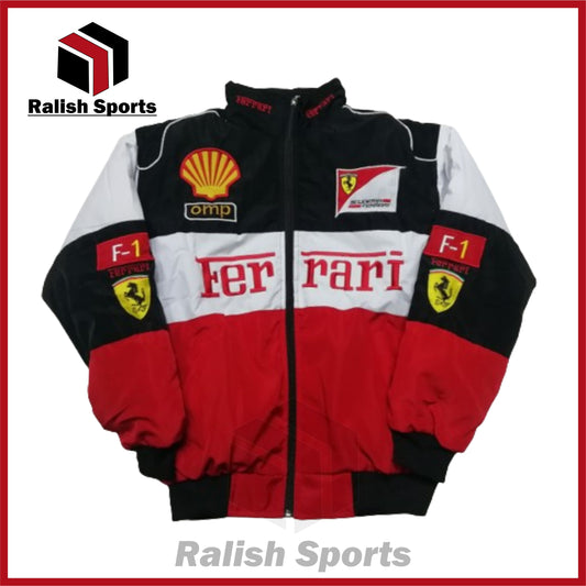 Hot New Ferrari Black Embroidery EXCLUSIVE JACKET