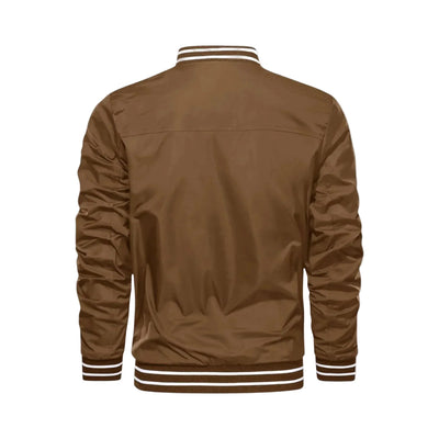 Men's Lightweight Bomber Jacket - Brown
