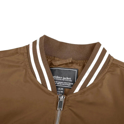 Men's Lightweight Bomber Jacket - Brown