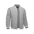 Men's Lightweight Bomber Jacket - Light Grey