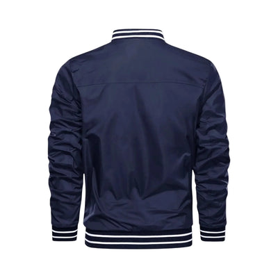 Men's Lightweight Bomber Jacket - Navy Blue