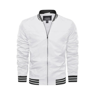 Men's Lightweight Bomber Jacket - White