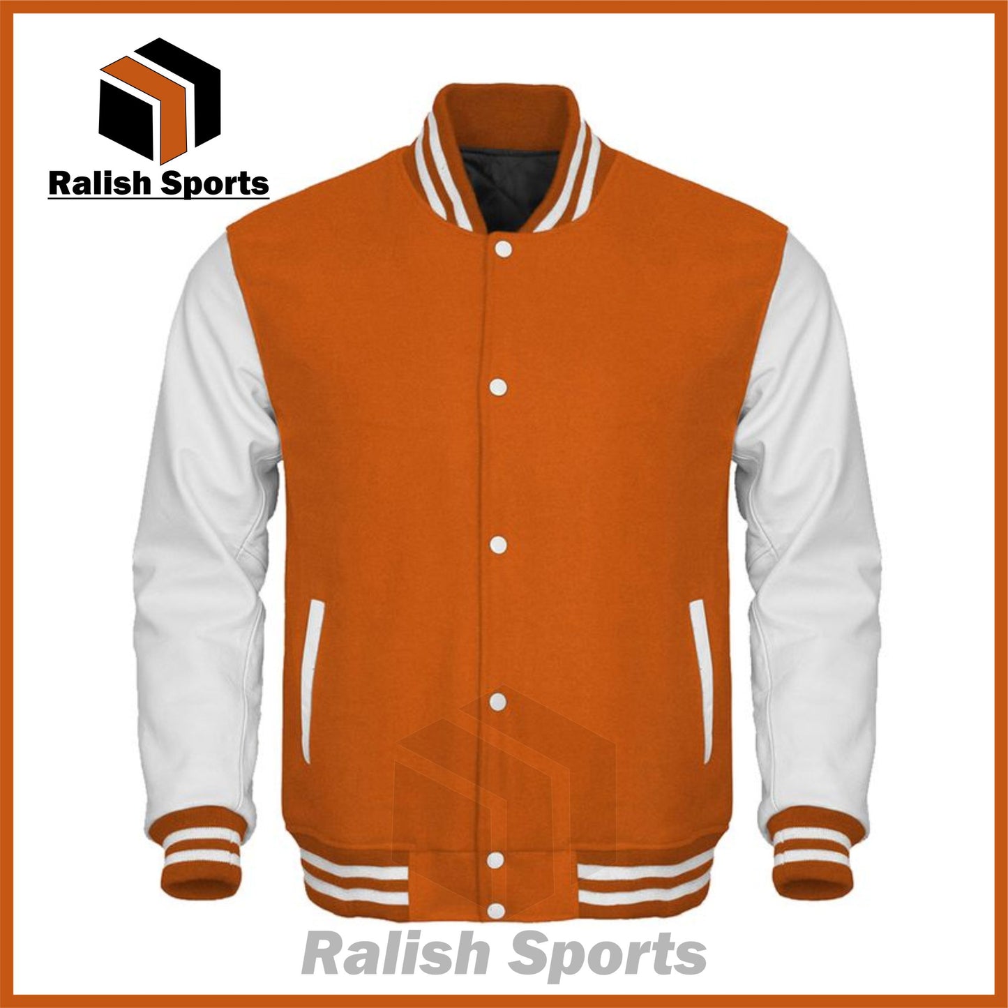 Orange And White Varsity Jacket