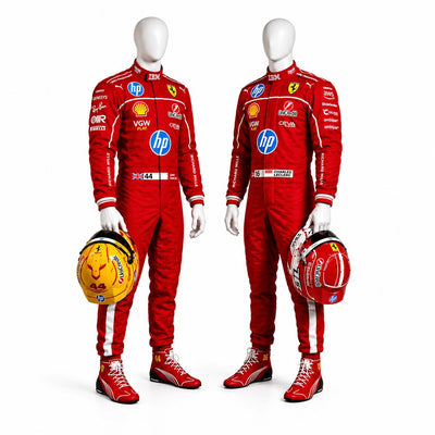 2026 Custom F1 Ferrari Lewis Hamilton And Charles Leclerc Kart suit, Personalized kart suit, Formula 1 Costume for Adult and Kids