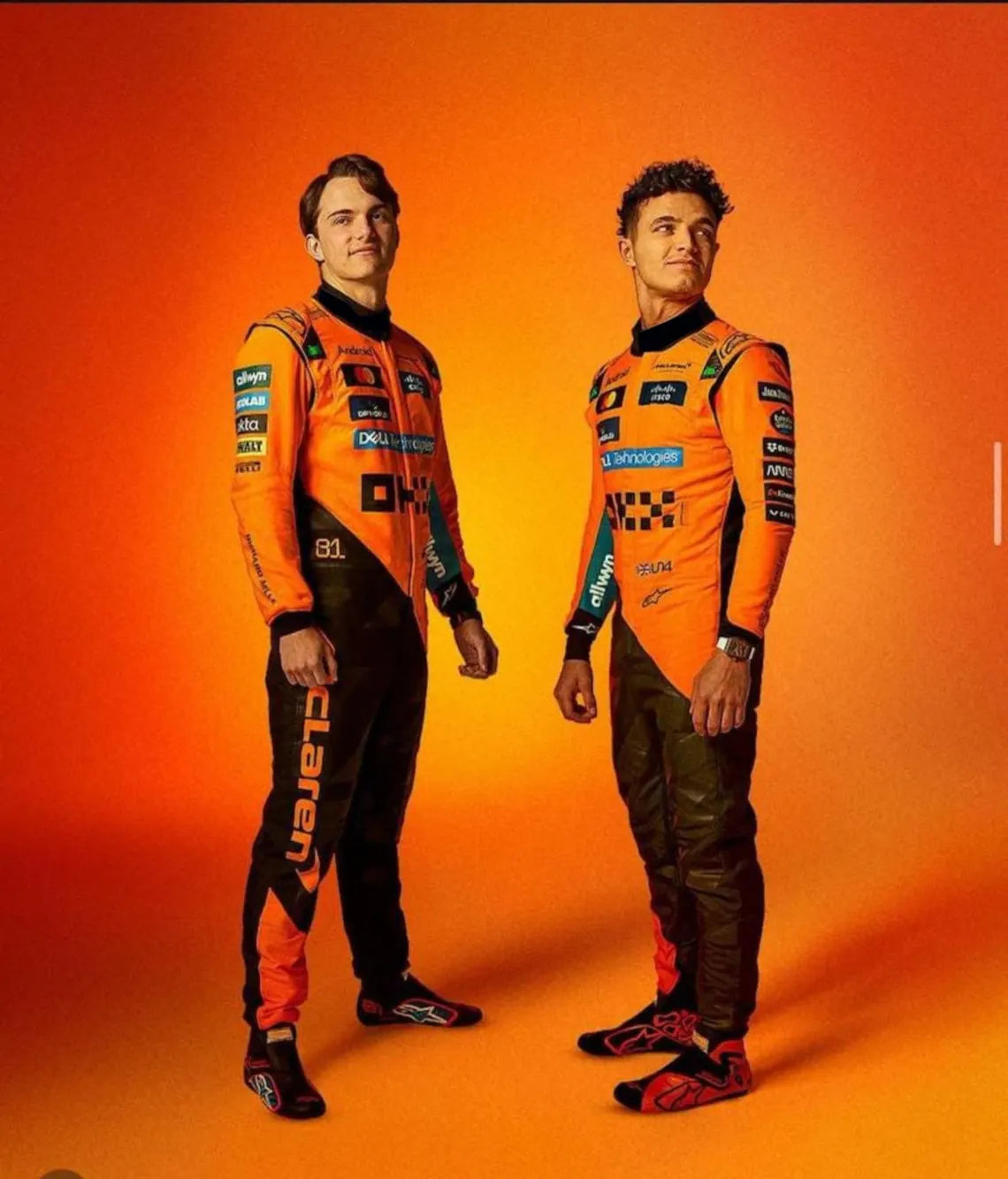 McLaren 2026 Go Kart Racing lando norris Suit, free Gift (t-shirt, Balaclava) CIK/FIA Level 2 Approved.