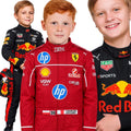 Kids and Adults Formula 1 Suits of Famous Racers with Matching Gloves, Caps and Shoes Available – Free Customizable with your Name, Flag etc