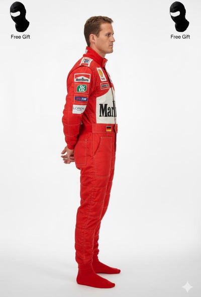 Michael Schumacher, go Kart Racing Suit CIK FIA Level 2 , F1 Racing Suit for Men, Women & Kids with Free gift Balaclava