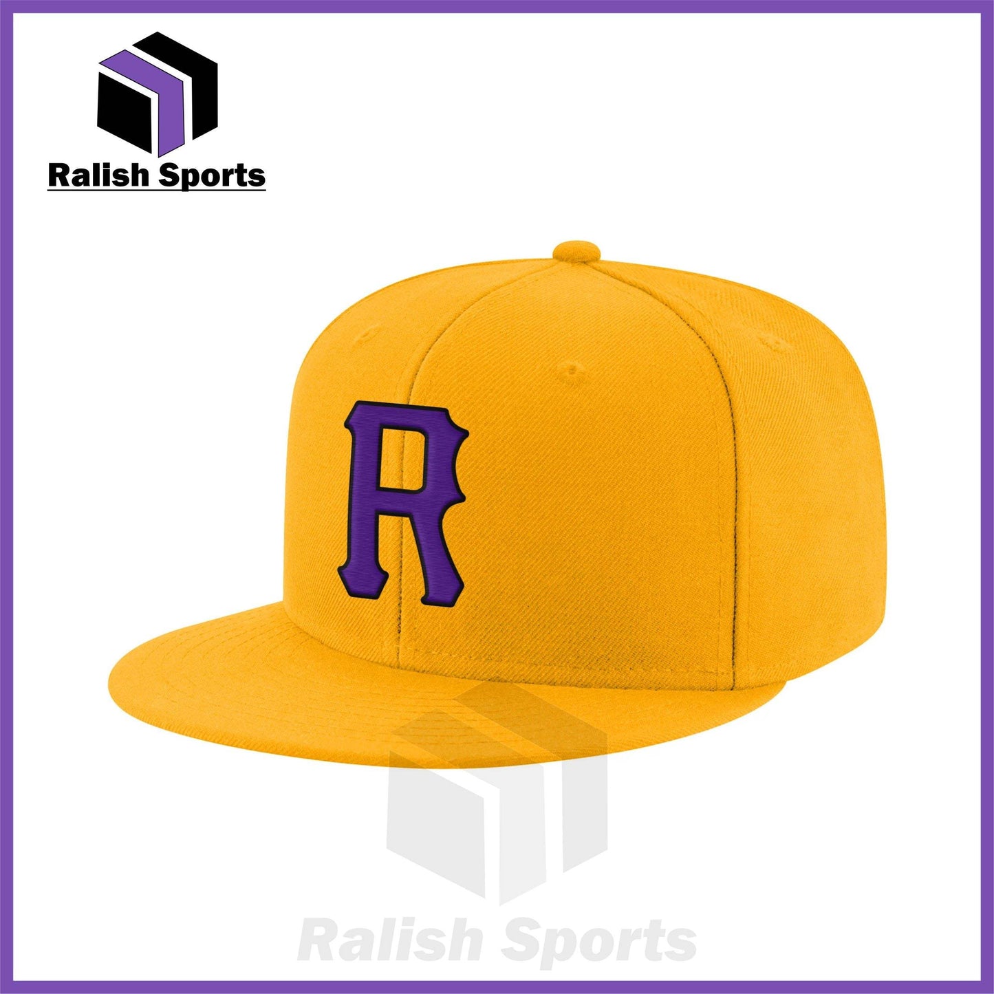 Custom Navy Gold-White Stitched Adjustable Snapback Hat - Ralish Sports