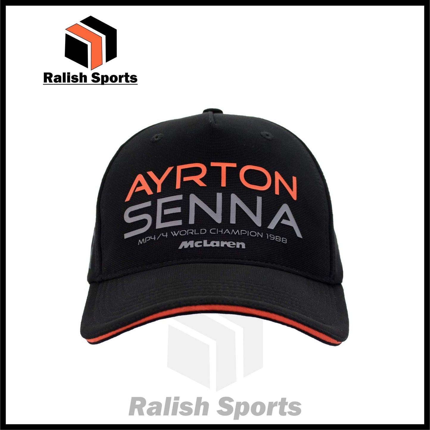 Ayrton Senna Baseball Cap Orange 2017 - Ralish Sports