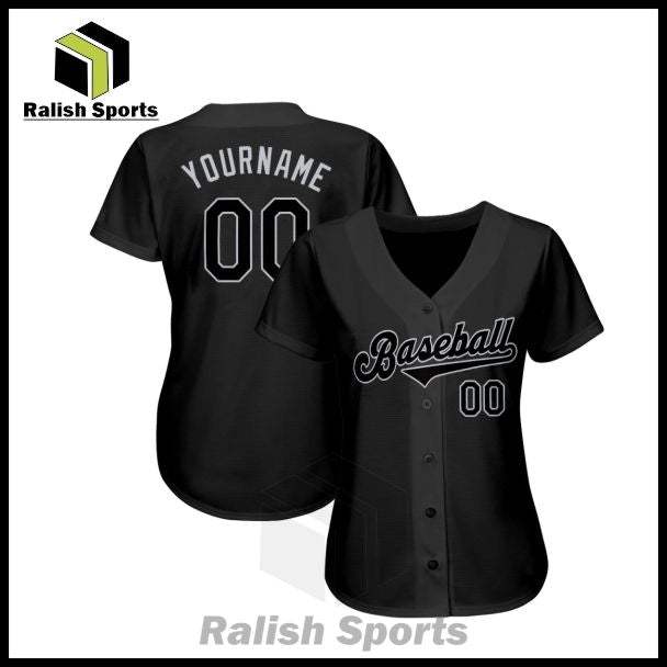 Custom Black Gray Baseball Jersey - Ralish Sports