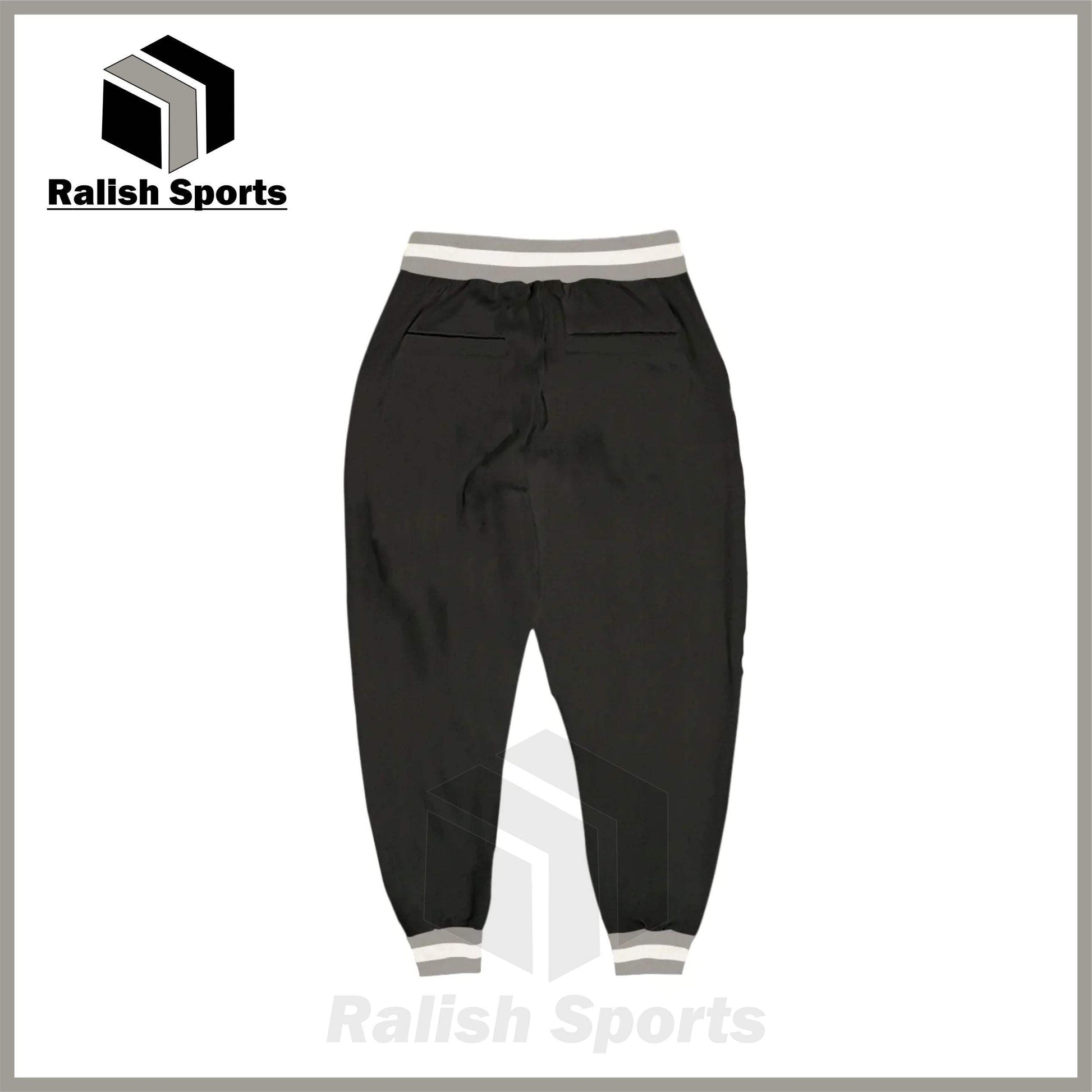 Custom Black White-Gray Sports Pants - Ralish Sports