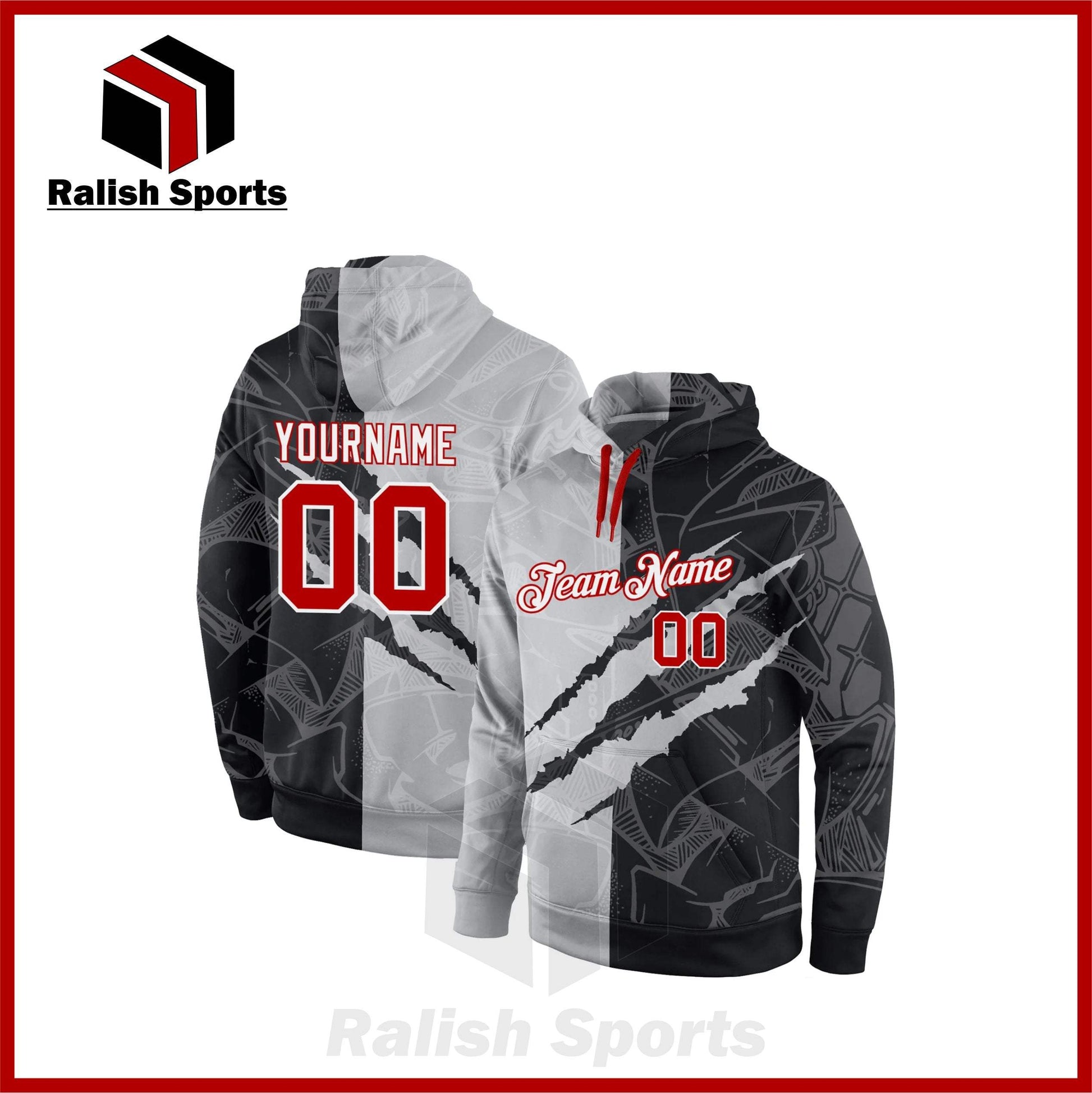 Custom Stitched Graffiti Pattern Black-Old Gold 3D Sports Pullover Sweatshirt Hoodie - Ralish Sports