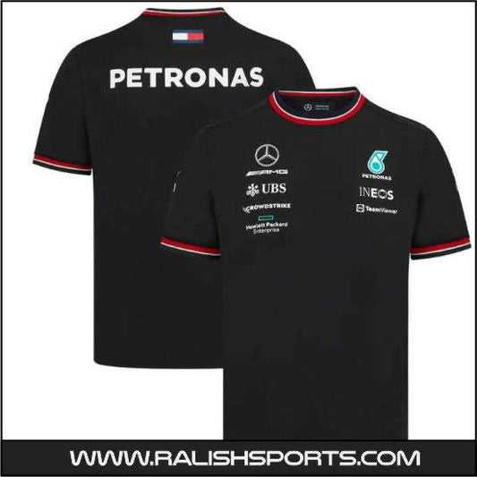 Mercedes AMG Petronas F1 2022 Team T-Shirt - Black - Ralish Sports