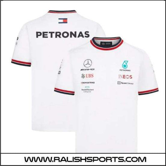 Mercedes AMG Petronas F1 2022 Team T-Shirt - White - Ralish Sports